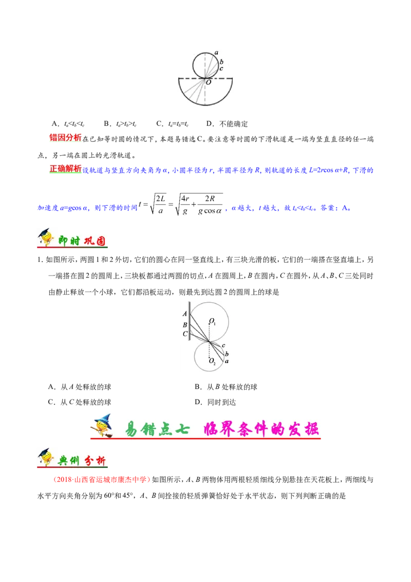专题03牛顿运动定律-备战2019年高考物理之纠错笔记系列（原卷版）_新高考复习资料_2022年新高考复习资料_高考物理2022年一轮复习各版本_1.2022年高考物理一轮复习全国通用版