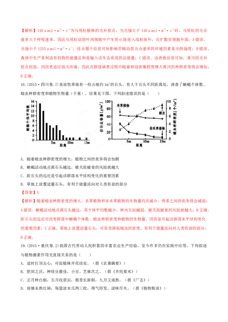 专题10种群和群落及生态系统-十年（2012-2021）高考生物真题分项汇编（全国通用）（解析版）_高考真题分类汇编(2012-2022)生物_高考真题分项汇编(2012-2021)生物