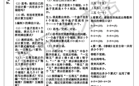 第1课时5的乘法口诀_1-6年级上册_数学2年级上册教学资源包（新教材2025秋）_旧教材课件_导学案新版_4表内乘法（一）_2.2-6的乘法口诀