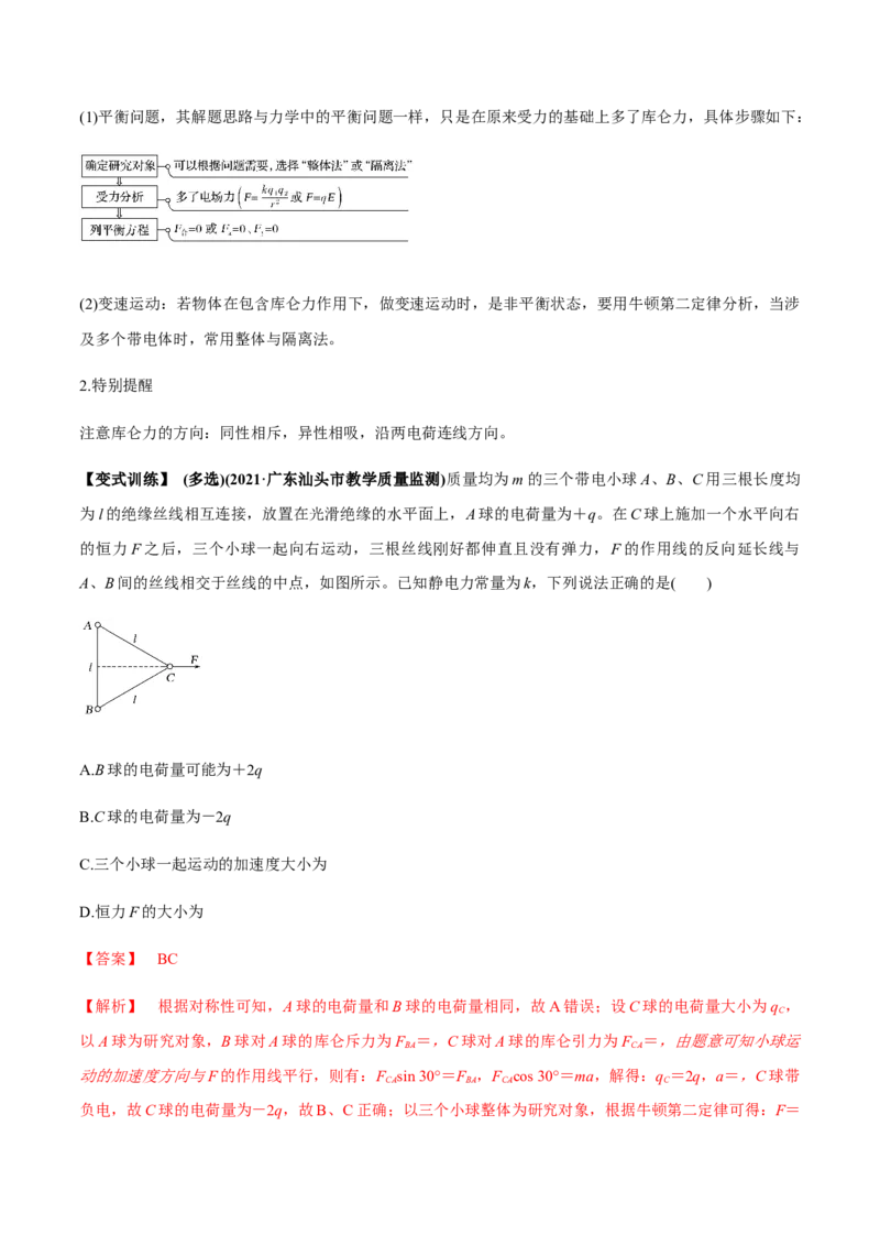 专题7.1电场力的性质讲解析版_新高考复习资料_2022年新高考复习资料_2022年高考物理一轮复习讲练测（新教材新高考）