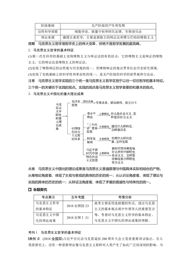 86第十三单元探究世界与追求真理第31课　哲学基本思想_通用版（老高考）复习资料_2023年复习资料_一轮+二轮_政治高三一轮复习系列_政治高三一轮复习系列《一轮复习讲义》（学生版）