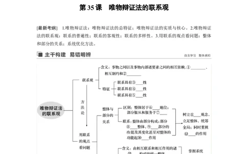 94第十四单元思想方法与创新意识第35课　唯物辩证法的联系观_通用版（老高考）复习资料_2023年复习资料_一轮+二轮_政治高三一轮复习系列