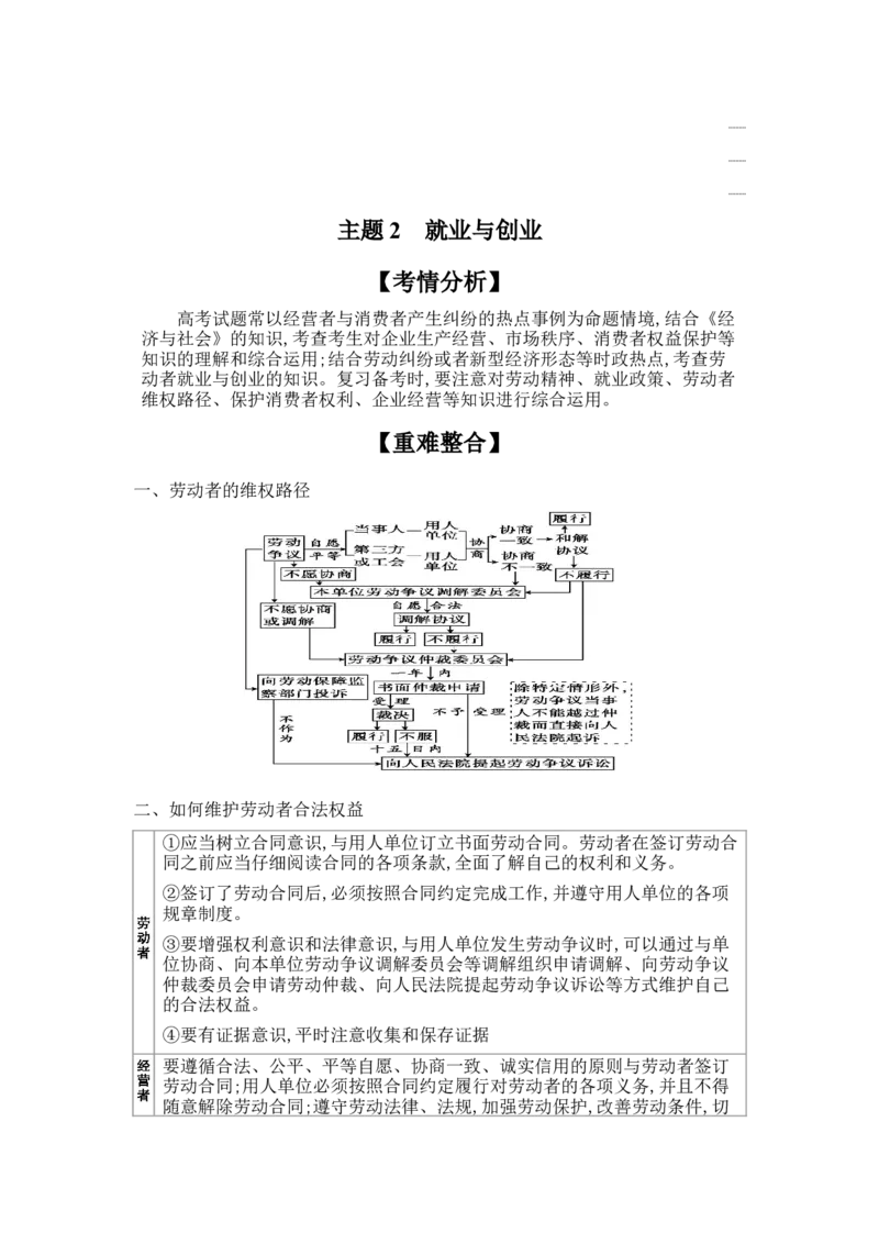 2025高考政治二轮复习专题练习：专题十二家庭婚姻与就业创业（含解析）_42025年新高考资料_二轮复习_2025高考政治二轮复习专题练习