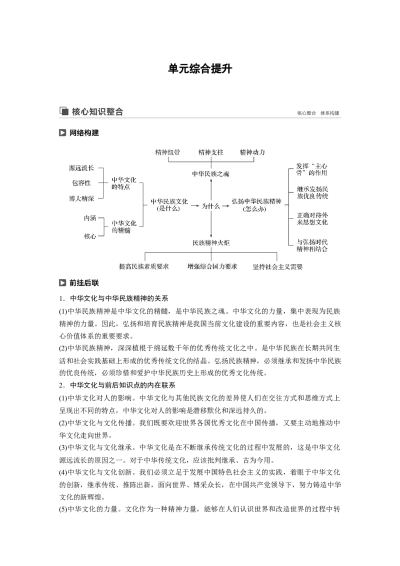 75第十一单元单元综合提升核心知识整合_通用版（老高考）复习资料_2023年复习资料_一轮+二轮_政治高三一轮复习系列_政治高三一轮复习系列《一轮复习讲义》（教师版）