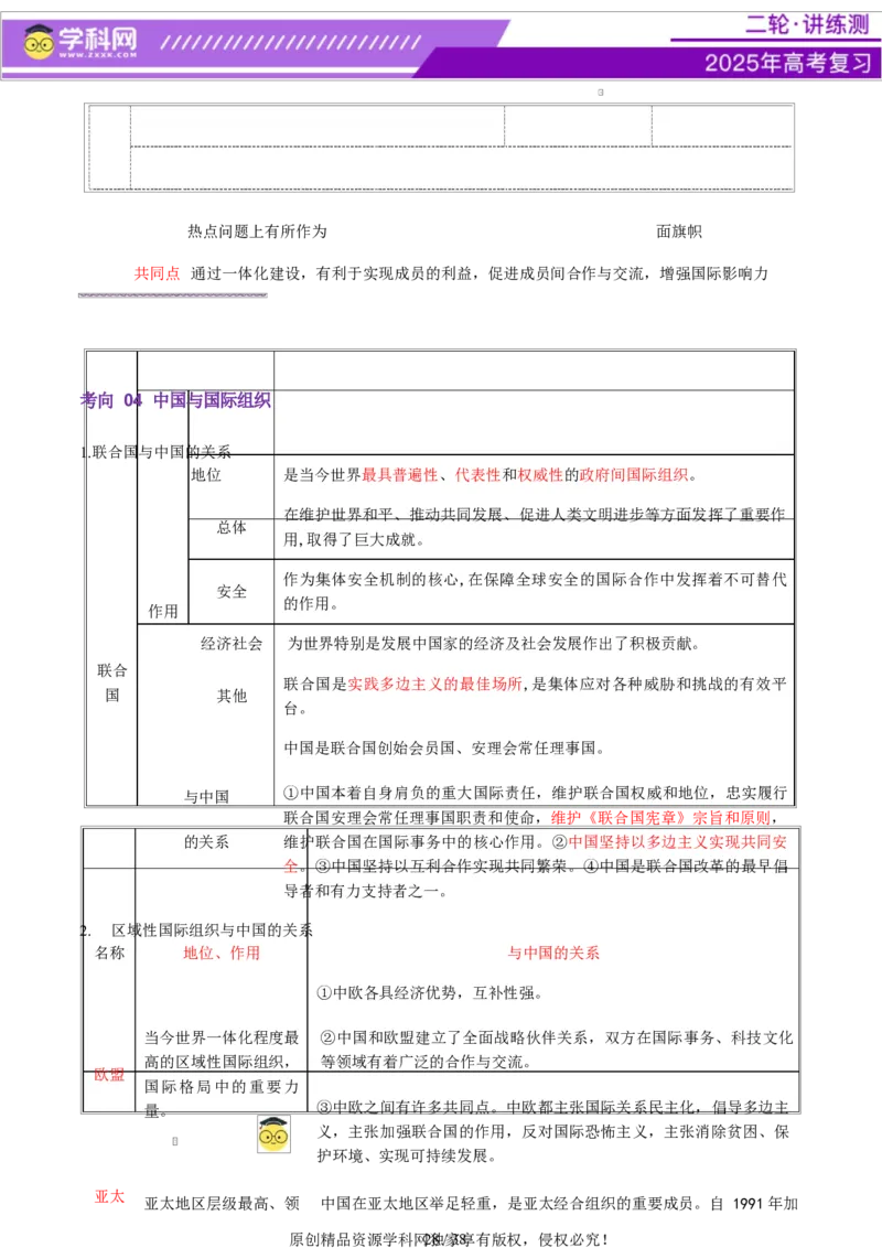 专题11国家与国际组织（讲义）（解析版）_42025年新高考资料_二轮复习_上好课2025年高考政治二轮复习讲练测（新高考通用）338376762