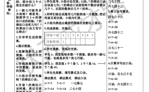 第1课时7的乘法口诀_1-6年级上册_数学2年级上册教学资源包（新教材2025秋）_旧教材课件_导学案新版_6表内乘法（二）