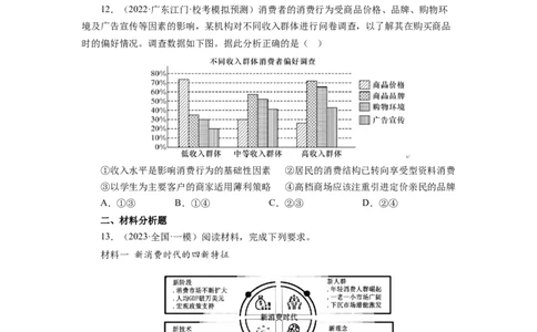 第三课多彩的消费（原卷板）_通用版（老高考）复习资料_2024年复习资料_完备战2024年高考政治一轮复习考点帮（全国通用&middot;人教版）_必修一《经济生活》