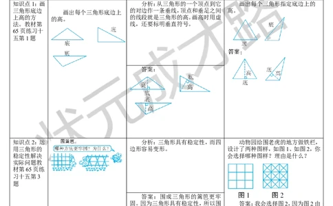 练习课（1-3课时）_1-6年级下册_R4数下新插图版_R4数下教案+学案_导学案_5三角形