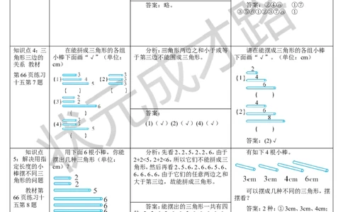练习课（1-3课时）_1-6年级下册_R4数下新插图版_R4数下教案+学案_导学案_5三角形