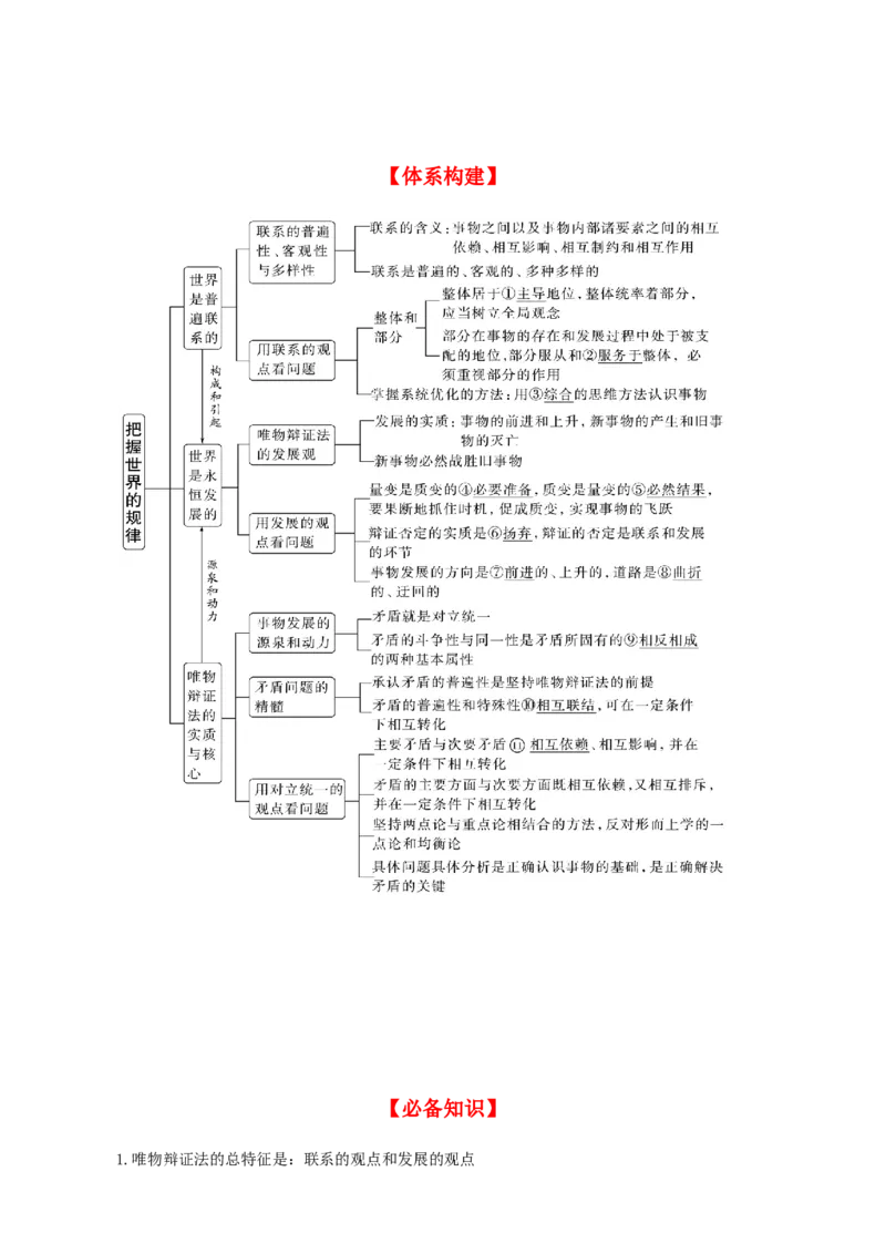 第三课把握世界的规律学案(原卷版）一轮备课优选2025年高考政治一轮复习精品课件＋学案＋练习（统编版）_42025年新高考资料_一轮复习_必修四《哲学与文化》