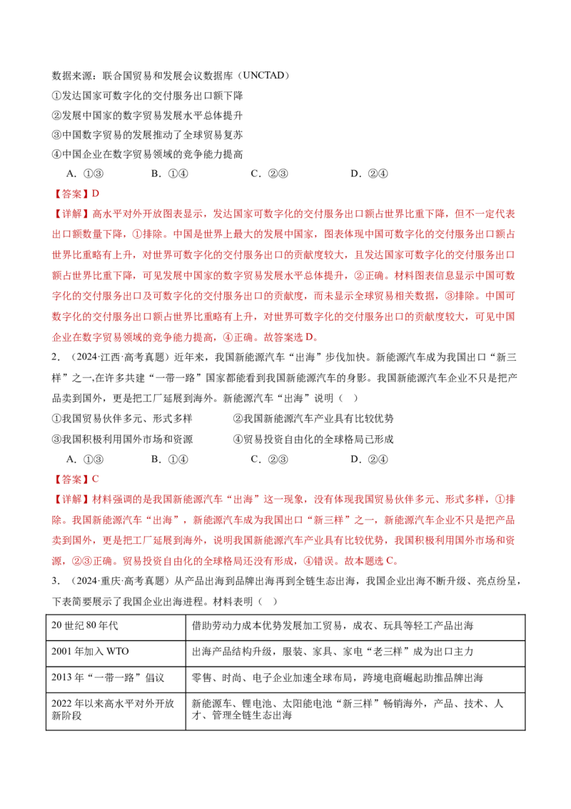 专题12世界多极化与经济全球化（讲义）（解析版）_42025年新高考资料_二轮复习_上好课2025年高考政治二轮复习讲练测（新高考通用）338376762