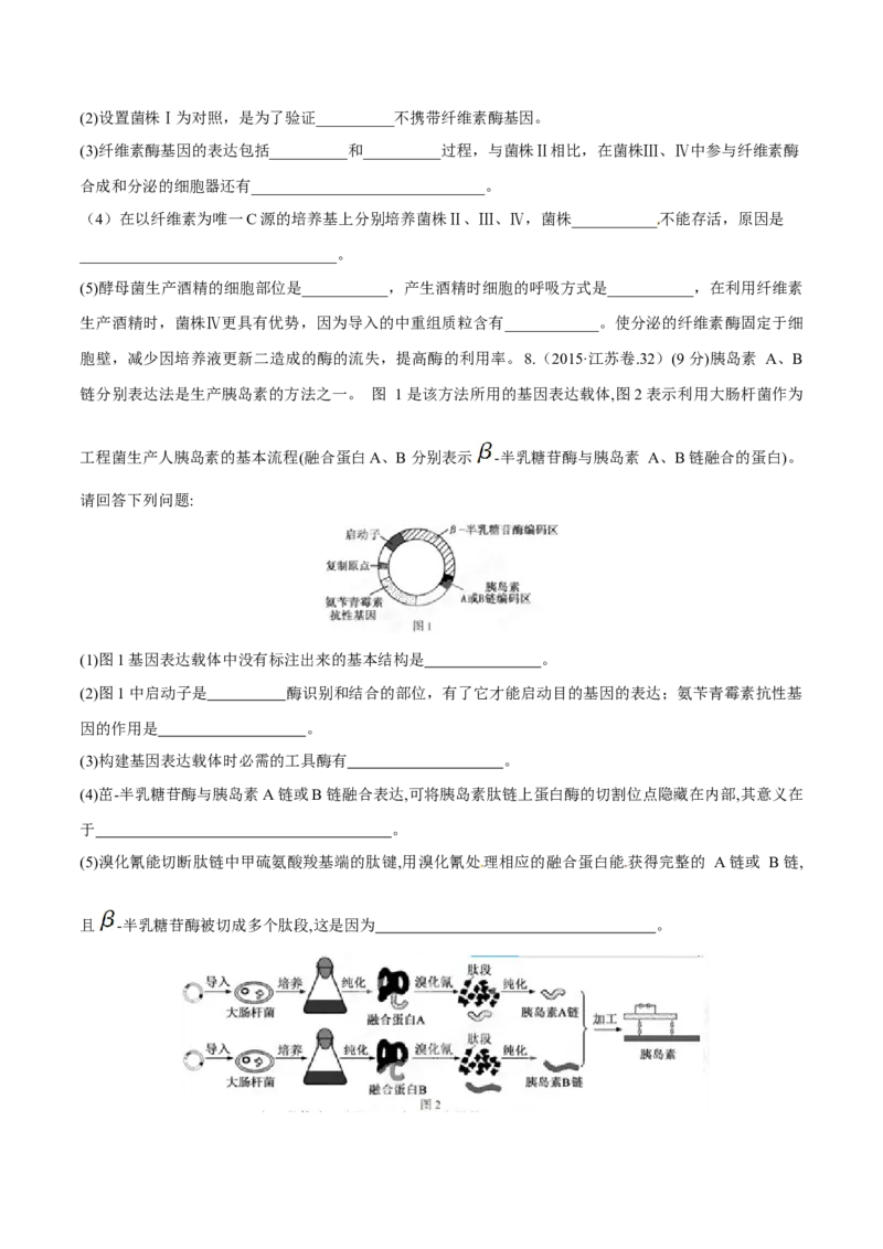 专题12现代生物科技专题-十年（2012-2021）高考生物真题分项汇编（全国通用）（原卷版）_高考真题分类汇编(2012-2022)生物_高考真题分项汇编(2012-2021)生物