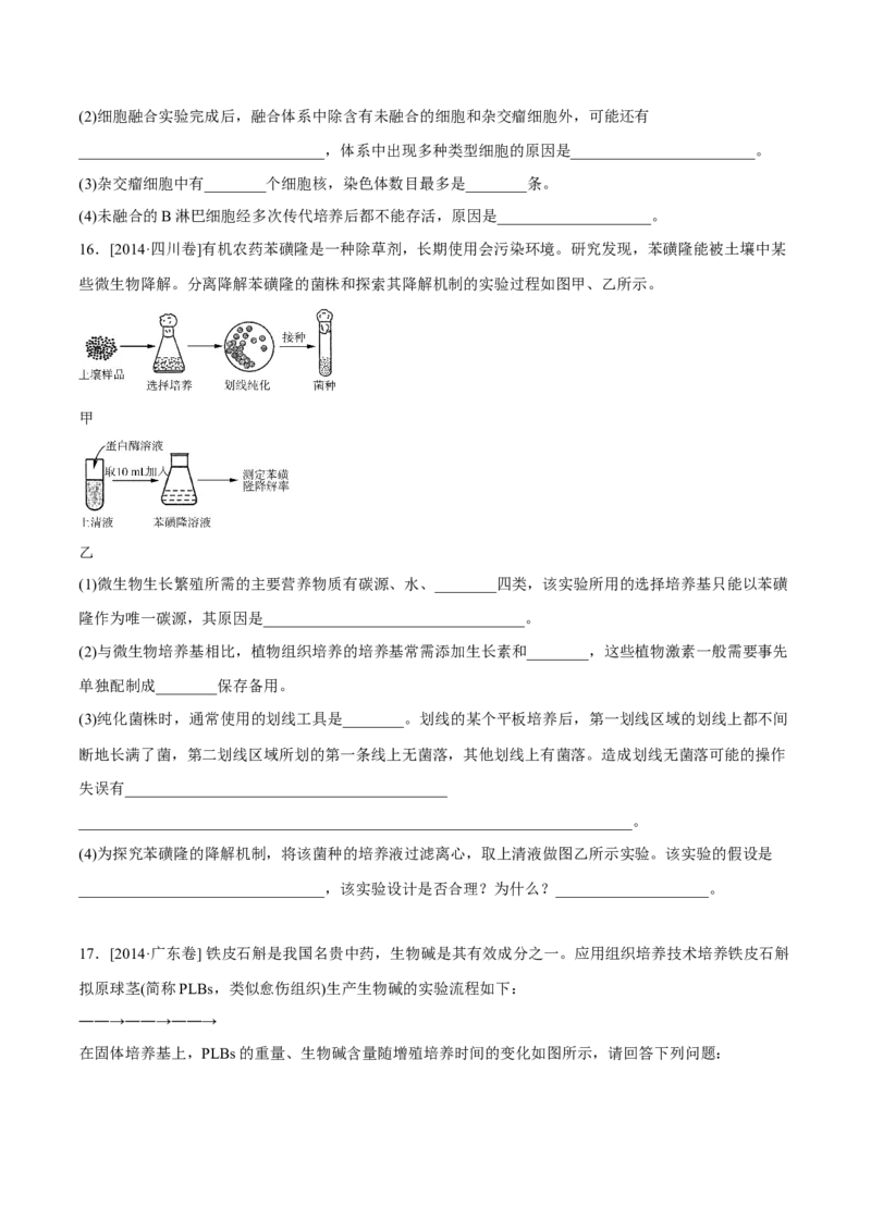 专题12现代生物科技专题-十年（2012-2021）高考生物真题分项汇编（全国通用）（原卷版）_高考真题分类汇编(2012-2022)生物_高考真题分项汇编(2012-2021)生物