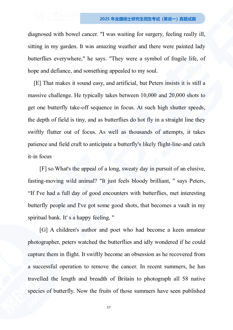 2025年全国硕士研究生招生考试英语（一）试题-完整版_2025考研英语真题和答案完整版_2025考研英语一真题及答案_版本二