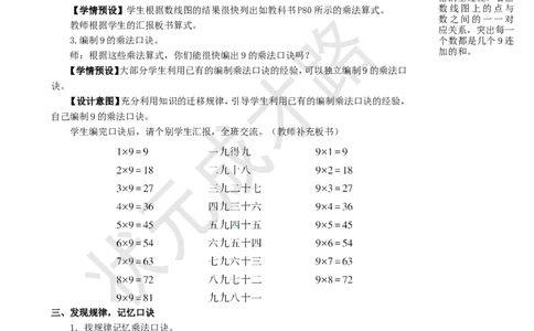 第4课时9的乘法口诀_1-6年级上册_数学2年级上册教学资源包（新教材2025秋）_旧教材课件_名师教学设计新版_6表内乘法（二）