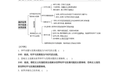 55第八单元当代国际社会第20课　维护世界和平　促进共同发展_通用版（老高考）复习资料_2023年复习资料_一轮+二轮_政治高三一轮复习系列_579