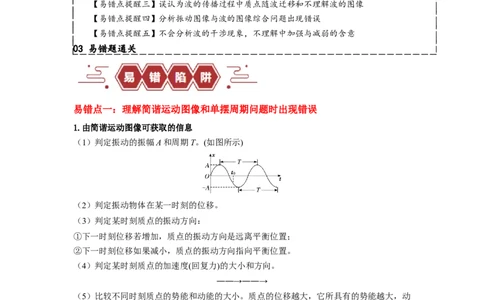 易错点08振动和波.（3大陷阱）-备战2024年高考物理考试易错题（解析版）docx_新高考复习资料_2024新高考复习资料_专项复习资料_备战2024年高考物理考试易错题（新高考专用）