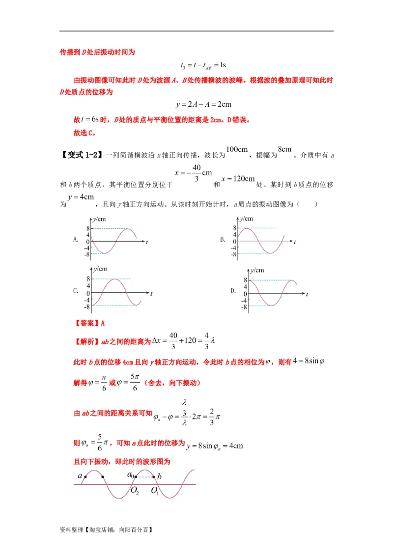 易错点08振动和波.（3大陷阱）-备战2024年高考物理考试易错题（解析版）docx_新高考复习资料_2024新高考复习资料_专项复习资料_备战2024年高考物理考试易错题（新高考专用）