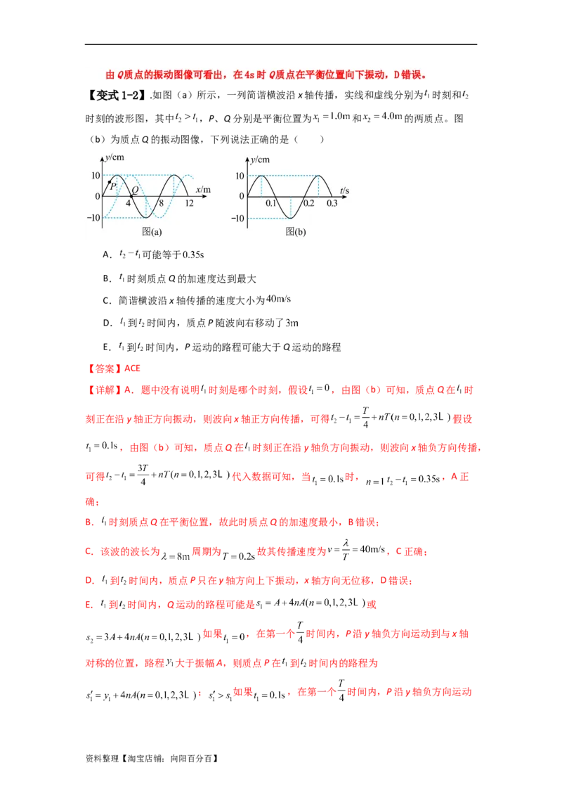 易错点08振动和波.（3大陷阱）-备战2024年高考物理考试易错题（解析版）docx_新高考复习资料_2024新高考复习资料_专项复习资料_备战2024年高考物理考试易错题（新高考专用）