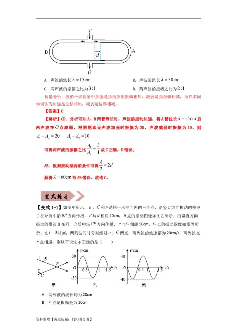 易错点08振动和波.（3大陷阱）-备战2024年高考物理考试易错题（解析版）docx_新高考复习资料_2024新高考复习资料_专项复习资料_备战2024年高考物理考试易错题（新高考专用）
