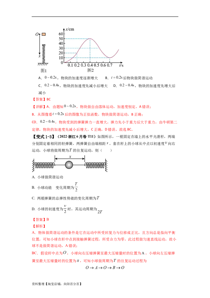 易错点08振动和波.（3大陷阱）-备战2024年高考物理考试易错题（解析版）docx_新高考复习资料_2024新高考复习资料_专项复习资料_备战2024年高考物理考试易错题（新高考专用）