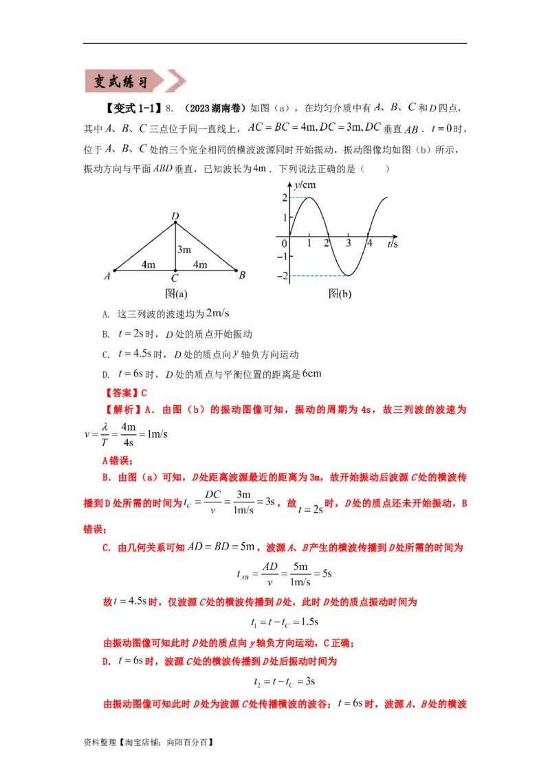 易错点08振动和波.（3大陷阱）-备战2024年高考物理考试易错题（解析版）docx_新高考复习资料_2024新高考复习资料_专项复习资料_备战2024年高考物理考试易错题（新高考专用）