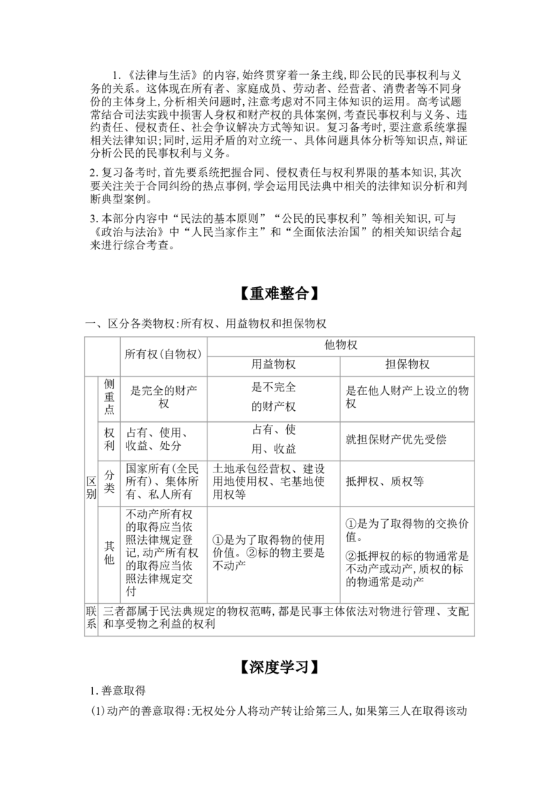 2025高考政治二轮复习专题练习：专题十一民事权利与义务和社会争议解决（含解析）_42025年新高考资料_二轮复习_2025高考政治二轮复习专题练习