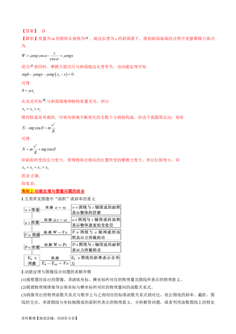 考点24动能定理及其应用（解析版）_通用版（老高考）复习资料_2024年复习资料_完备战2024年高考物理一轮复习考点帮（全国通用）_答案解析版