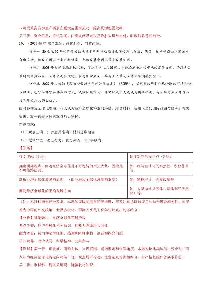 专题12世界多极化与经济全球化（练习）（解析版）_42025年新高考资料_二轮复习_上好课2025年高考政治二轮复习讲练测（新高考通用）338376762