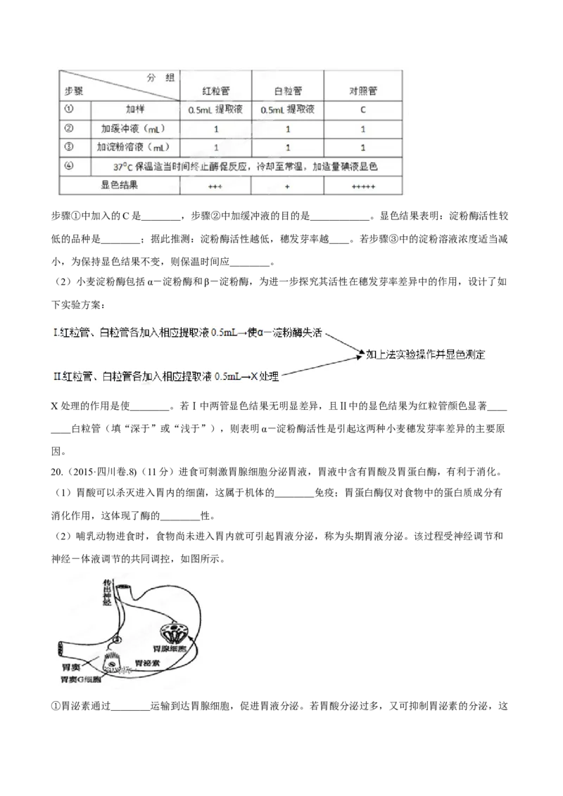 专题13实验与探究-十年（2012-2021）高考生物真题分项汇编（全国通用）（原卷版）_高考真题分类汇编(2012-2022)生物_高考真题分项汇编(2012-2021)生物