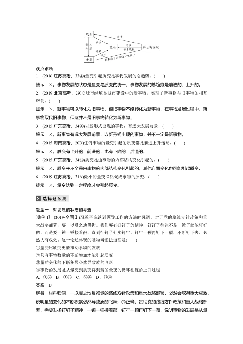 14第一部分专题十四联系观与发展观_通用版（老高考）复习资料_2023年复习资料_一轮+二轮_政治高三二轮复习系列_政治高三二轮复习系列《二轮复习增分策略》（教师版）