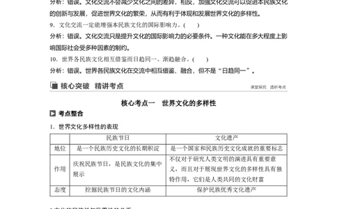 66第十单元文化传承与创新第23课　文化的多样性与文化传播_通用版（老高考）复习资料_2023年复习资料_一轮+二轮_政治高三一轮复习系列_937