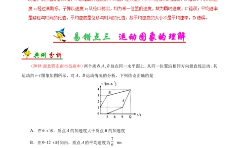 专题01质点的直线运动-备战2019年高考物理之纠错笔记系列（解析版）_新高考复习资料_2022年新高考复习资料_高考物理2022年一轮复习各版本_赠19年高考物理纠错笔记_461