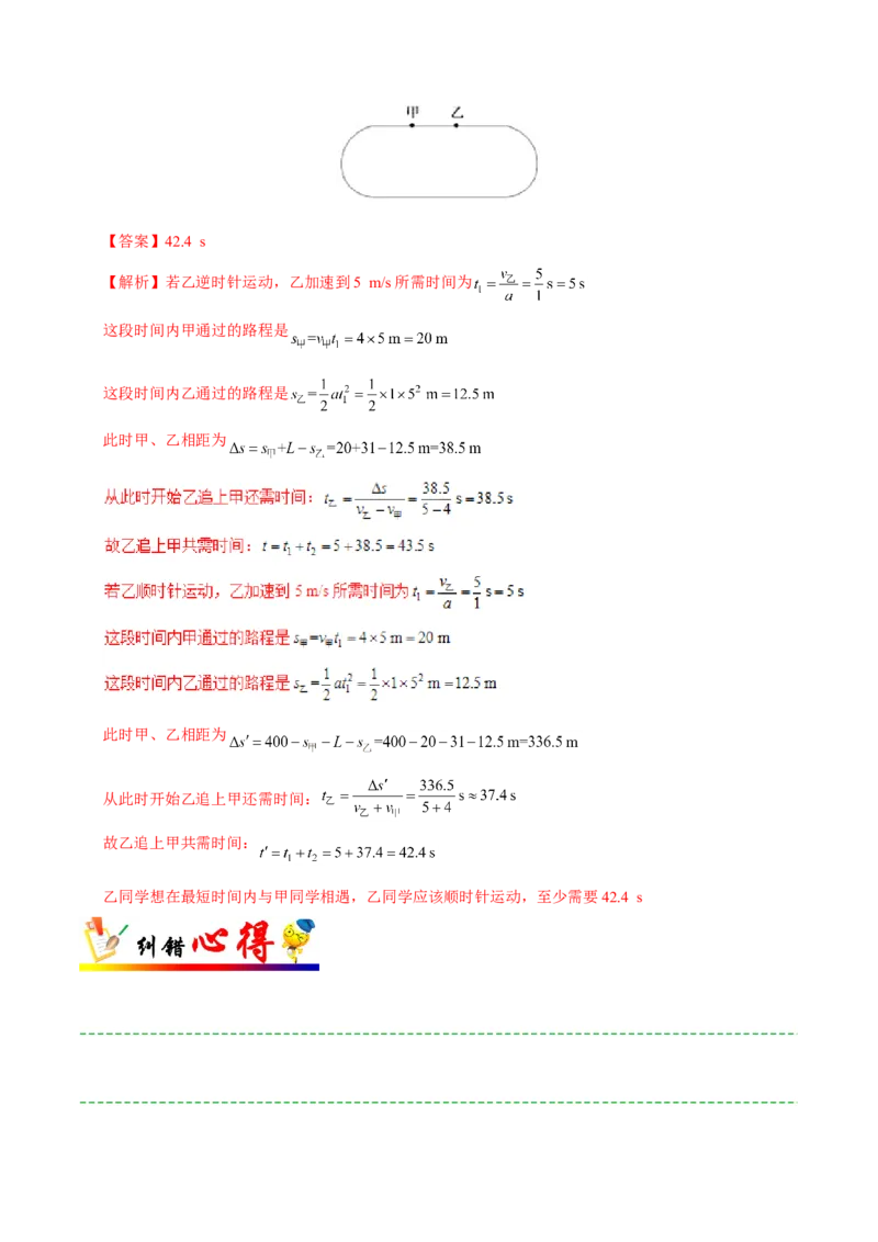 专题01质点的直线运动-备战2019年高考物理之纠错笔记系列（解析版）_新高考复习资料_2022年新高考复习资料_高考物理2022年一轮复习各版本_赠19年高考物理纠错笔记_461