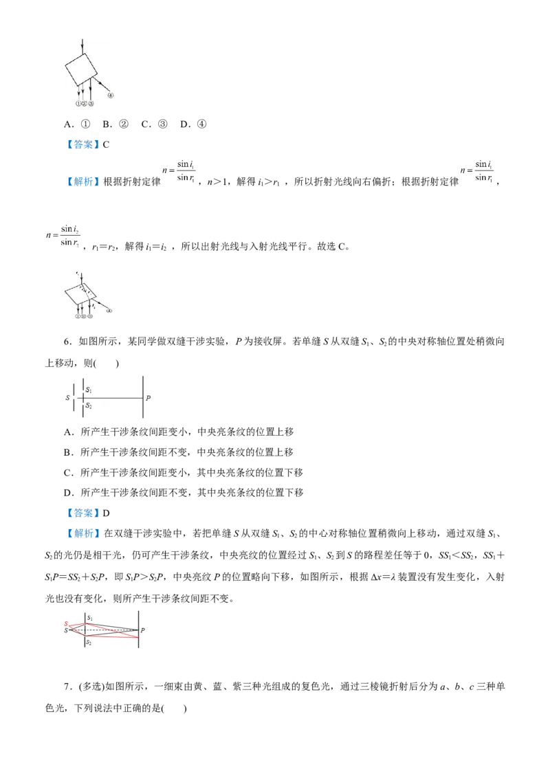 原创（新高考）2021届高考二轮精品专题十二光与电磁波教师版_新高考复习资料_2021年新高考资料_2021届（新高考）物理二轮精品专题