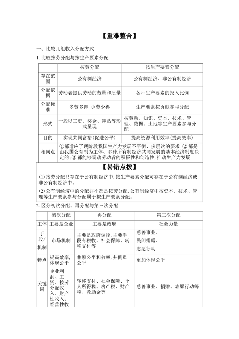 2025高考政治二轮复习专题练习：专题二我国的基本经济制度（含解析）_42025年新高考资料_二轮复习_2025高考政治二轮复习专题练习