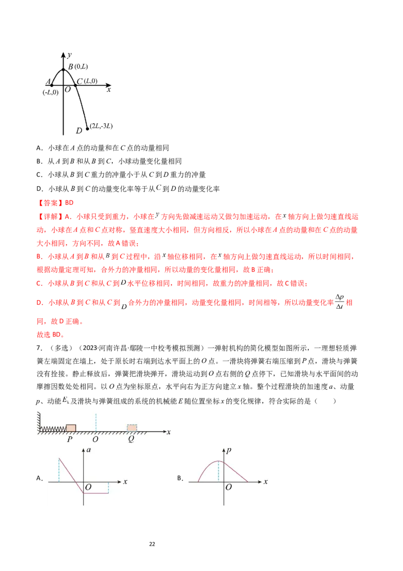考点27动量和动量定理（核心考点精讲+分层精练）-备战2024年高考物理一轮复习考点帮（新高考专用）（解析版）_新高考复习资料_2024新高考复习资料_一轮复习资料