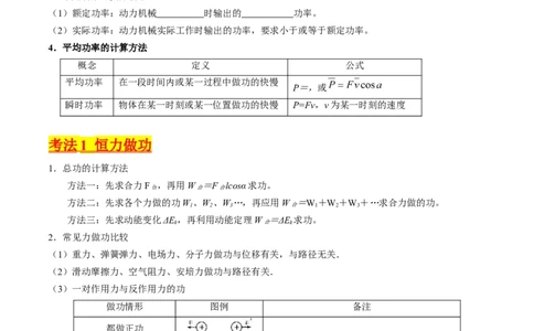 考点21功功率和机车启动问题（核心考点精讲精练）-备战2024年高考物理一轮复习考点帮（新高考专用）（原卷版）_新高考复习资料_2024新高考复习资料_一轮复习资料