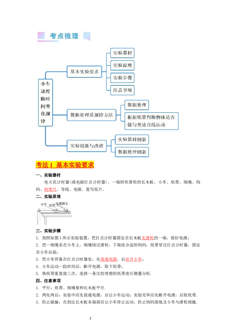 考点04实验一探究小车速度随时间变化的规律（核心考点精讲精练）-备战2024年高考物理一轮复习考点帮（新高考专用）（解析版）_新高考复习资料_2024新高考复习资料_一轮复习资料