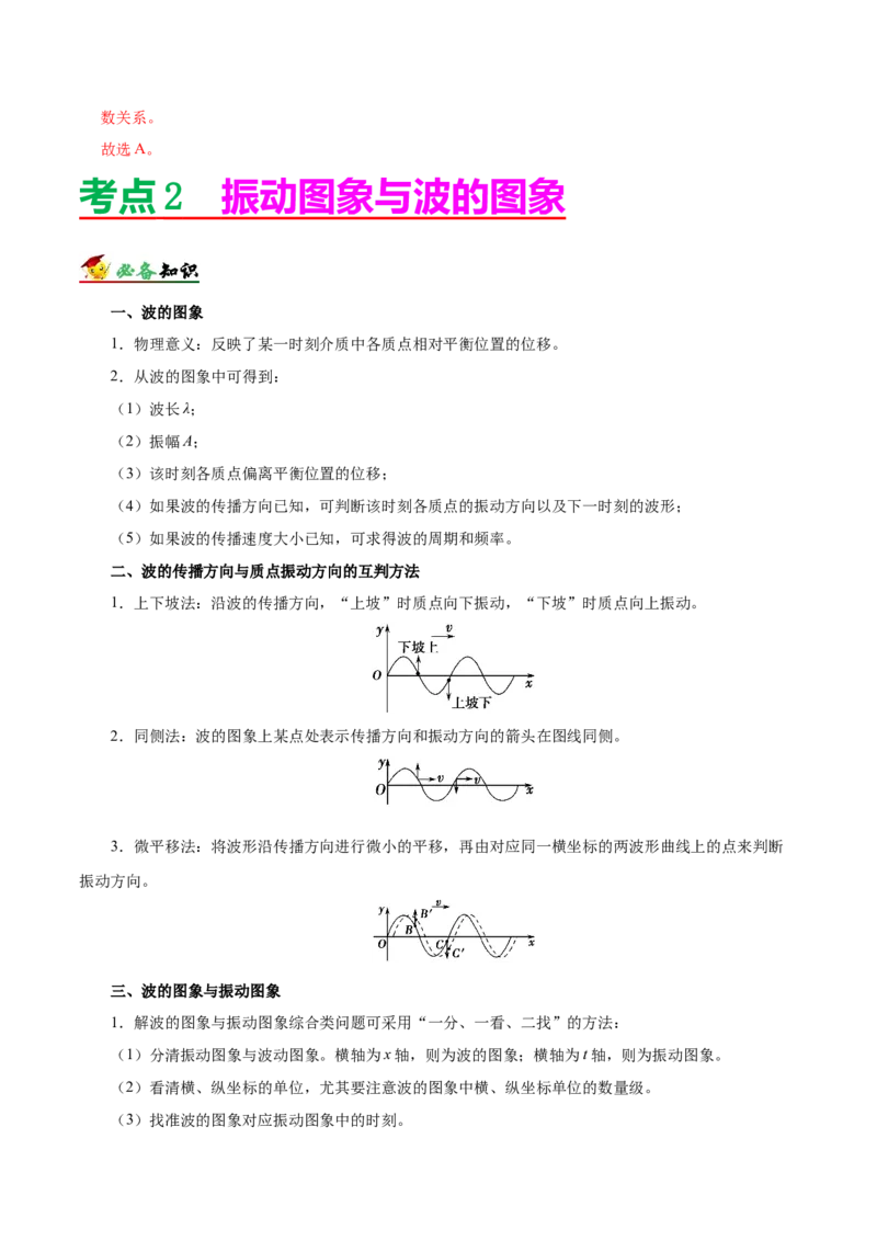 解密17机械振动与机械波（解析版）-高频考点解密2021年高考物理二轮复习讲义+分层训练_新高考复习资料_2021年新高考资料_高频考点解密2021年高考物理二轮复习讲义+分层训练