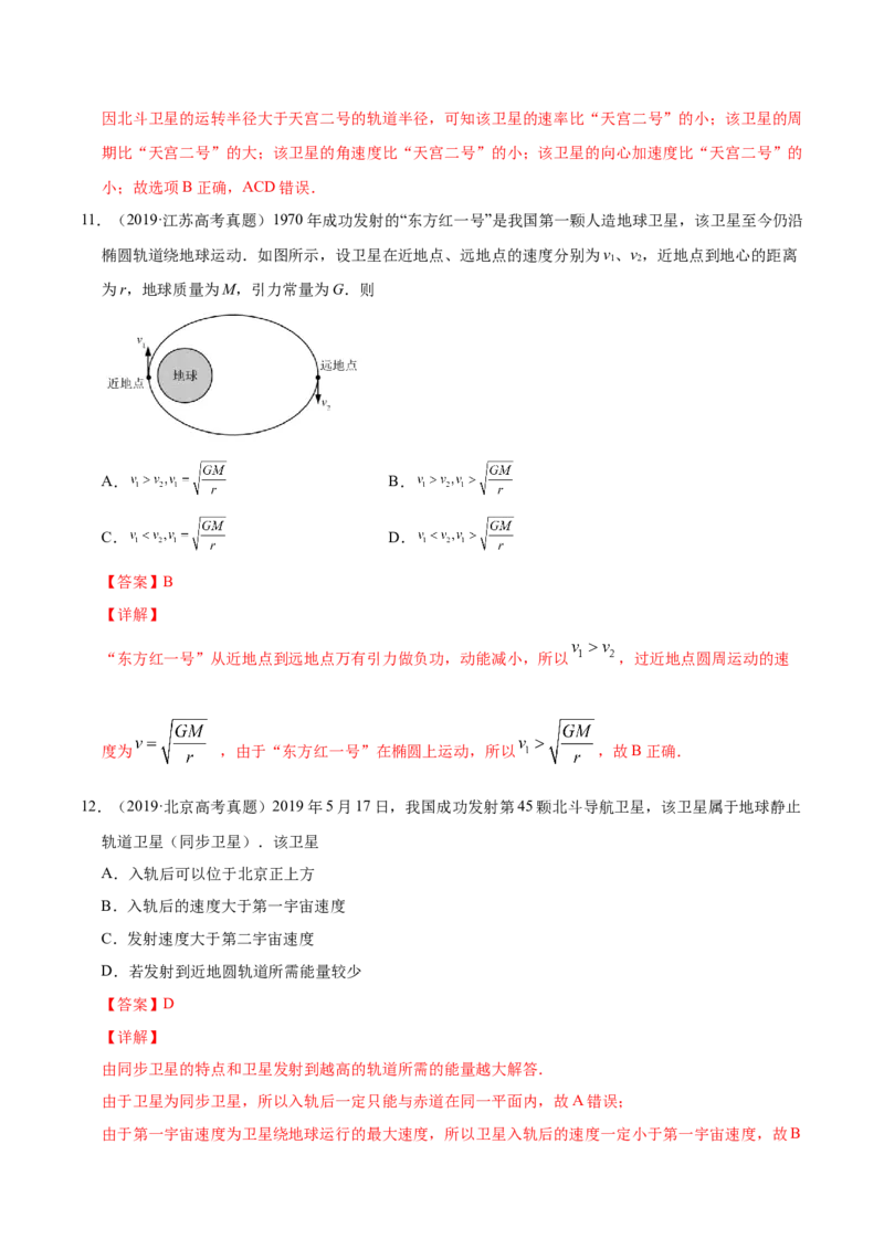 解密05万有引力与航天（解析版）-高频考点解密2021年高考物理二轮复习讲义+分层训练_新高考复习资料_2021年新高考资料_高频考点解密2021年高考物理二轮复习讲义+分层训练