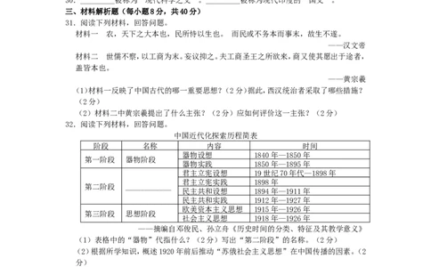 山东省聊城市2019年中考历史真题试题_6.2015-2025年中考历史_2.历史中考真题2015-2024年_2019年全国中考历史170份
