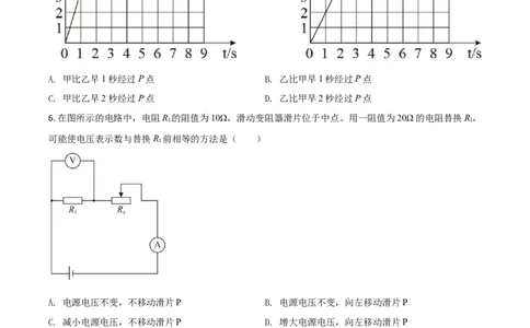上海市2021年中考物理试题（原卷版）_4.2015-2025年中考物理_2.物理中考真题2015-2024年_2021中考物理真题42份_​2021上海