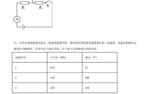 上海市2021年中考物理试题（原卷版）_4.2015-2025年中考物理_2.物理中考真题2015-2024年_2021中考物理真题42份_​2021上海