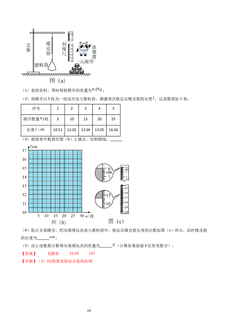 考点08实验二探究弹簧弹力和形变量的关系（核心考点精讲精练）-备战2024年高考物理一轮复习考点帮（新高考专用）（解析版）_新高考复习资料_2024新高考复习资料_一轮复习资料