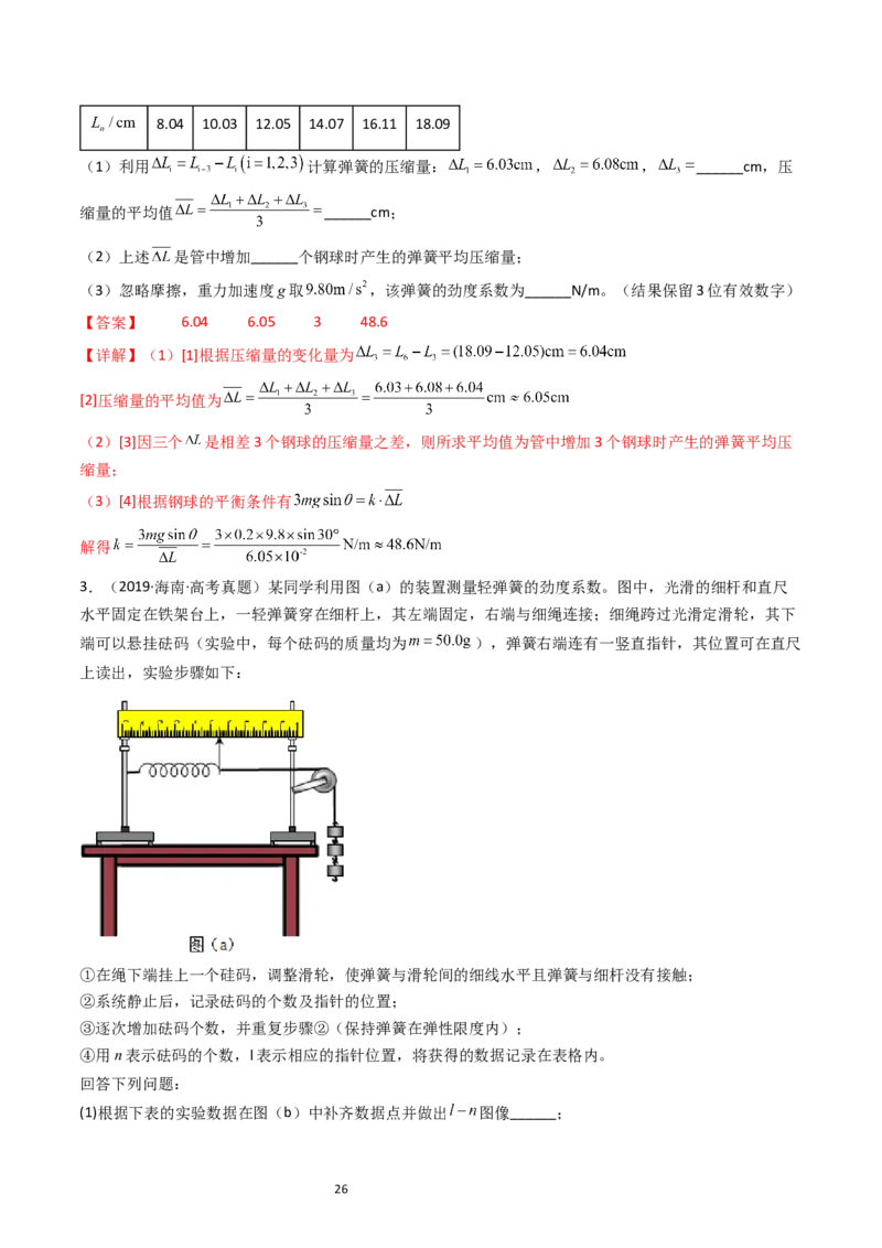 考点08实验二探究弹簧弹力和形变量的关系（核心考点精讲精练）-备战2024年高考物理一轮复习考点帮（新高考专用）（解析版）_新高考复习资料_2024新高考复习资料_一轮复习资料