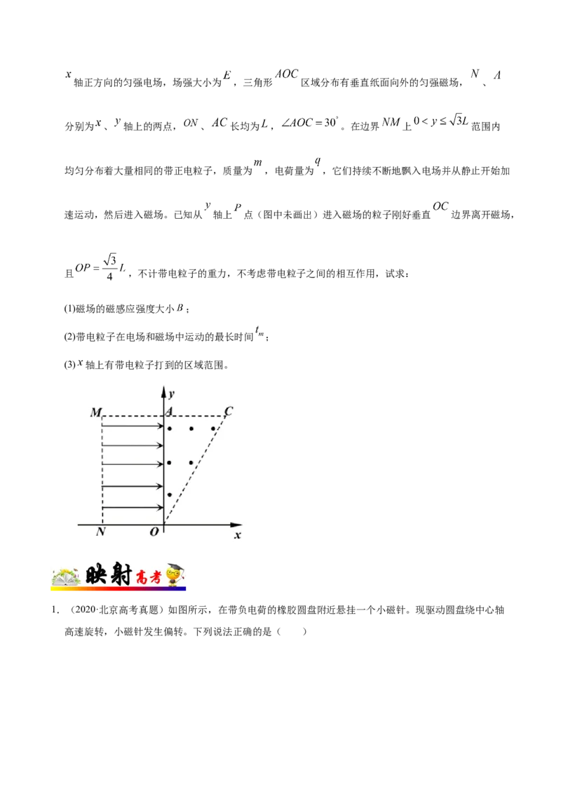 解密10磁场（原卷版）-高频考点解密2021年高考物理二轮复习讲义+分层训练_新高考复习资料_2021年新高考资料_高频考点解密2021年高考物理二轮复习讲义+分层训练