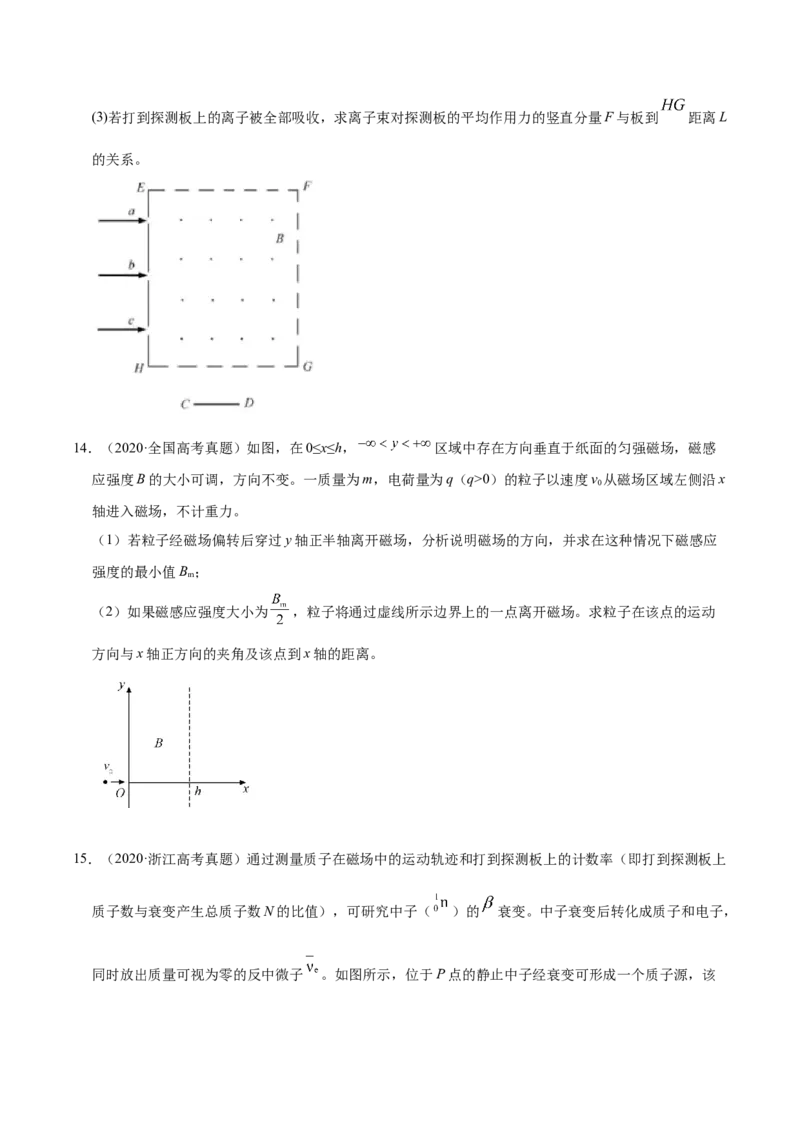 解密10磁场（原卷版）-高频考点解密2021年高考物理二轮复习讲义+分层训练_新高考复习资料_2021年新高考资料_高频考点解密2021年高考物理二轮复习讲义+分层训练