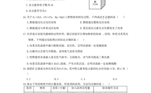 云南省2010年中考化学试卷(文字版-含答案)_5.2015-2025年中考化学_2.化学中考真题2015-2024年_地区卷_云南中考化学2010--2022年（云南省统一试卷）
