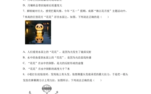 2025年四川省成都市中考物理试题_4.2015-2025年中考物理_4.2025各省市物理_四川